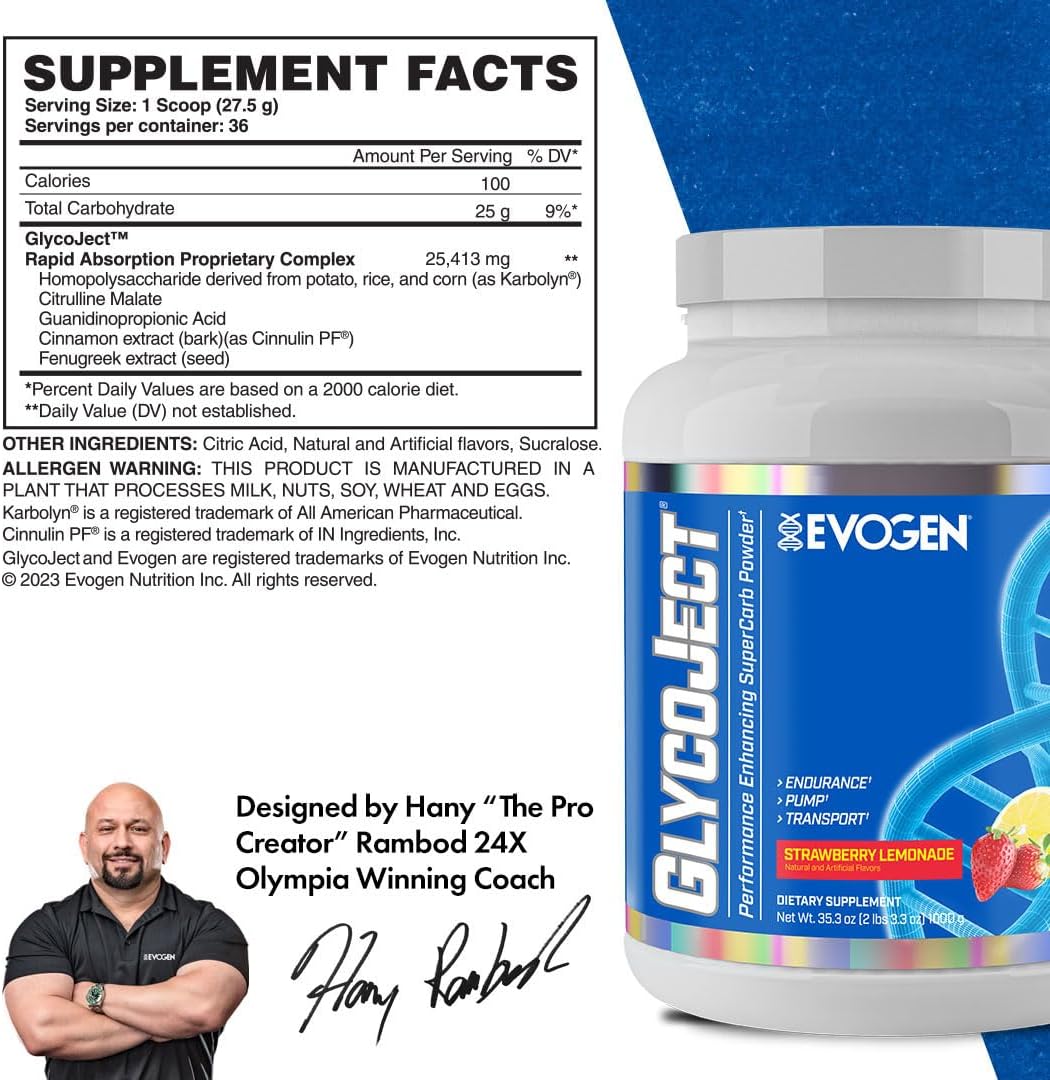 Evogen GlycoJect Karbolyn Super Carb Pump PreWorkout Karbonhidrat Powder 1000 gr - Görsel 4