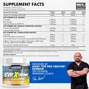 Evogen EVP Xtreme NO - Sugar Free PreWorkout with Beta Alanine Creatine and Caffeine for Energy Pump Tropic Thunder - Görsel 4