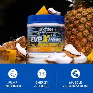 Evogen EVP Xtreme NO - Sugar Free PreWorkout with Beta Alanine Creatine and Caffeine for Energy Pump Tropic Thunder - Görsel 3