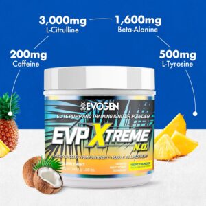 Evogen EVP Xtreme NO - Sugar Free PreWorkout with Beta Alanine Creatine and Caffeine for Energy Pump Tropic Thunder - Görsel 2