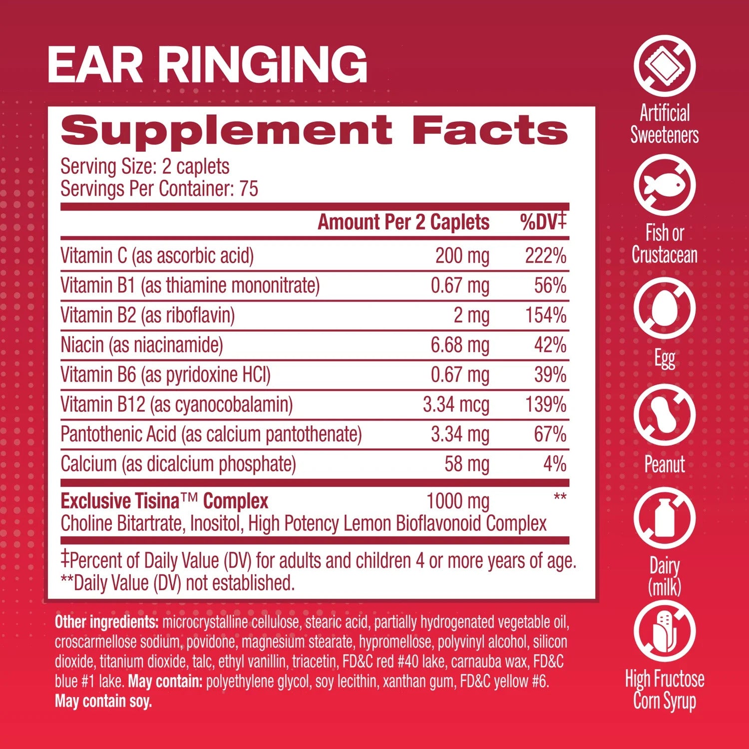 Lipo Flavonoid Ear Ringing Pantothenic Acid + Niacin+İnositol 150 Caps (Kulak çınlaması) - Görsel 3