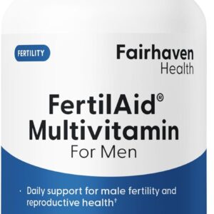 Fairhaven Health FertilAid for Men Vitamin & Multivitamin Fertility L-carnitine Zinc and Methyl Folate Maca 90 Caps