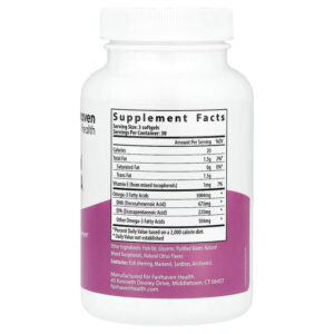 Fairhaven Health Fish Oil Healthy Pregnancy EPA DHA Omega 3 Brain Eye Heart 90 Softgels - Görsel 2