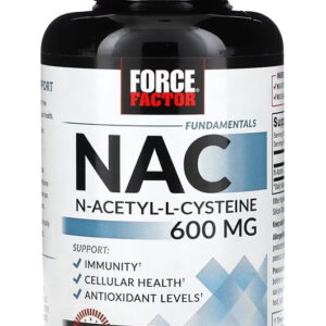 FORCE FACTOR NAC 600 mg N-Acetyl Cysteine for Liver Health Immune Support & Antioxidant 200 Caps
