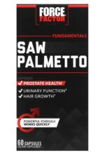 Force Factor Saw Palmetto Prostate Supplement Urinary Function, Prostate Relief & Hair Growth with BioPerine for Superior Absorption 60 Caps
