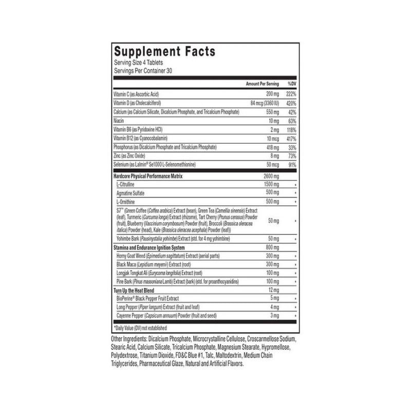 Force Factor Score! Hardcore Nitric Oxide Booster Tongkat Ali Tribulus Horny goat Men Maca L-Citrulline 120 Tablet - Görsel 3
