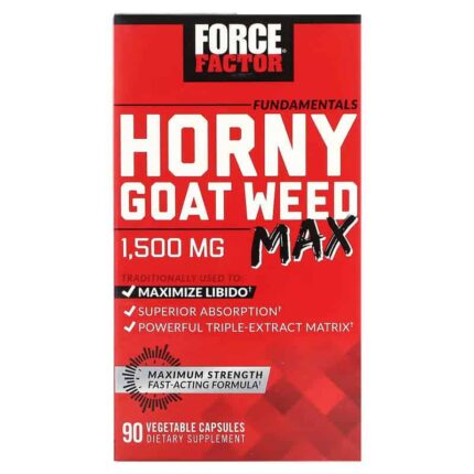 Force Factor Fundamentals Horny Goat Weed Max Maximize Libido 90 Vegetable Capsules