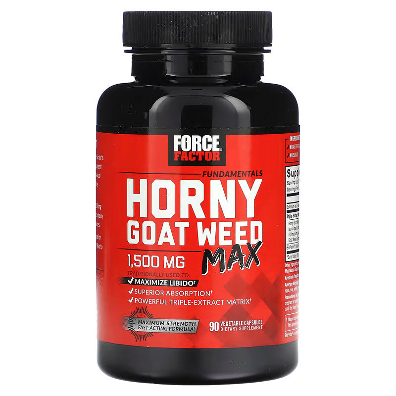 Force Factor Fundamentals Horny Goat Weed Max Maximize Libido 90 Vegetable Capsules - Görsel 3