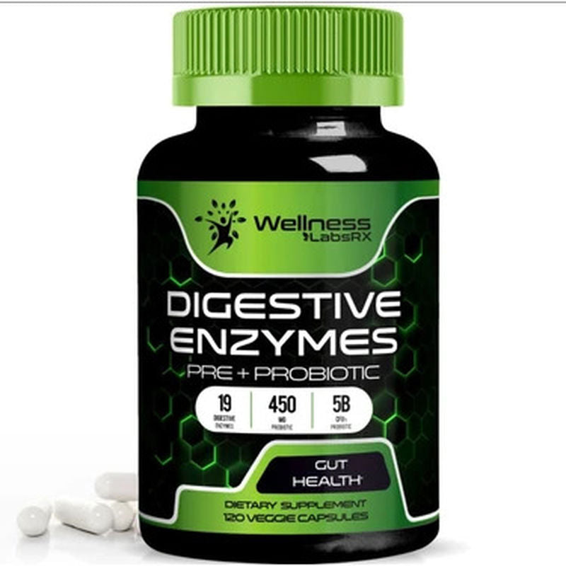Wellness Labs Digestive Enzymes Pre+Probiotic 5B CFUs Pro – 120 capsules - Görsel 2
