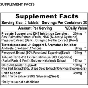 Hitech Hell Raiser Pct 60 Tablet(Saw palmetto+Nac+Fenugreek+Test Booster Tribulus+Milk thistle) - Görsel 2