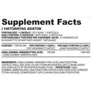 Nutriversum GABA 750 Mg 60 Capsules -MACARİSTAN MENŞEİ - Görsel 2