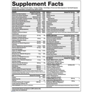 Gaspari Nutrition Anavite Multi-Vitamin Amino Pak CLA Omega 3s Proven Gut, and Proven Liver Detox