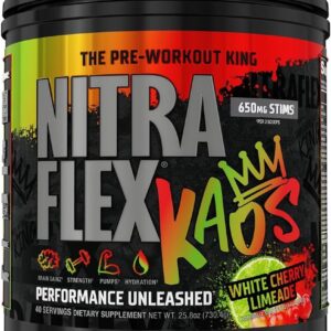 GAT SPORT Nitraflex KAOS PreWorkout Powder Citrulline Nitrates Pump & Focus Booster 40 Servings