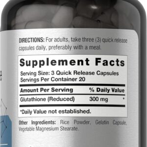 Horbaach Glutathione 300mg per serving | 60 Capsules