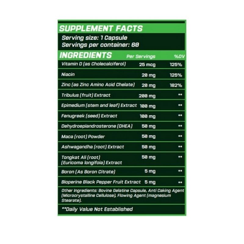 Grimlabs Sinister Testosterone Booster 60 Kapsül