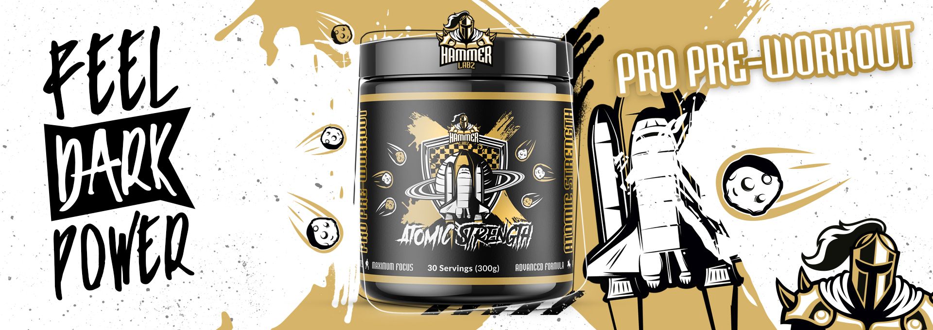 Hammer Atomic Pre-Workout DMHA DMAA Strength 300g - Görsel 2