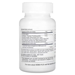 NaturesPlus Hema-Plex Iron Chewables Mixed Berry 60 Chewable Tablet - Görsel 2