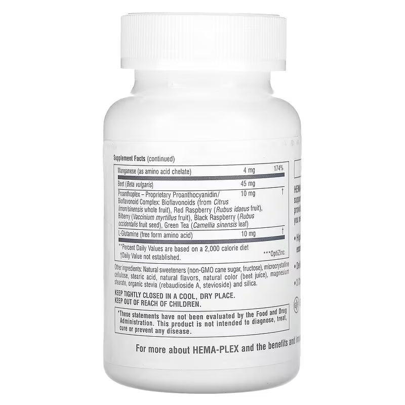 NaturesPlus Hema-Plex Iron Chewables Mixed Berry 60 Chewable Tablet