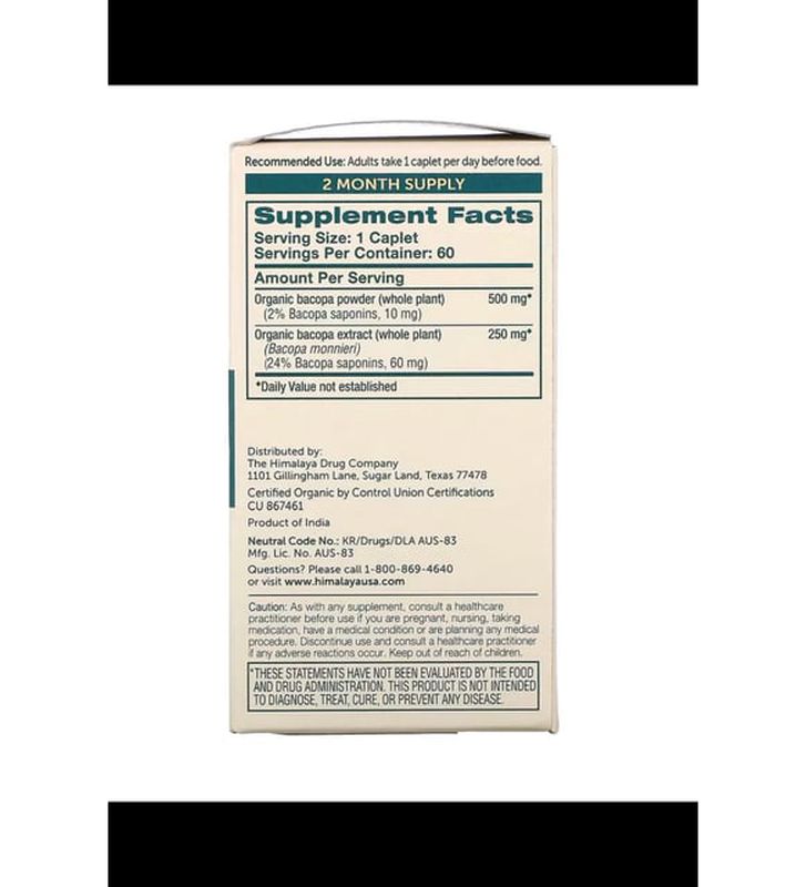 Himalaya Organik Bacopa 60 Tablet - Görsel 2