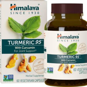 Himalaya Turmeric 95 Curcumin Joint Muscle Support Flexibility Mobility 60 Vegetarian Capsules