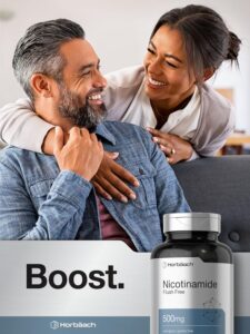 Horbäach Nicotinamide B3 Niacin Flush Free Niacinamide 500mg 180 Caps - Görsel 2
