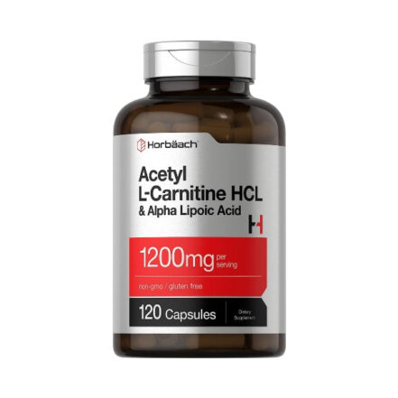 Horbaach Acetyl L-Carnitine HCL & Alpha Lipoic Acid 1200mg per serving 120 Capsules