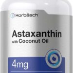 Horbäach Astaxanthin with Coconut Oil Skin Eyes Heart Support 4mg | 150 Softgels