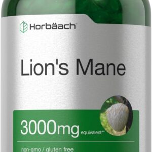 Horbäach Lions Mane Mushroom 3000mg 80 Absorbable Softgels