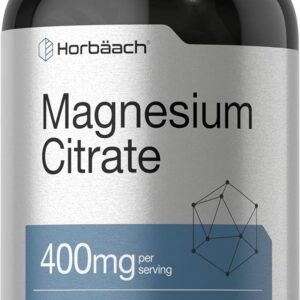 Horbaach Magnesium Citrate 400mg per serving 200 Caplets