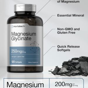Horbäach Magnesium Glycinate 250mg 120 Softgels