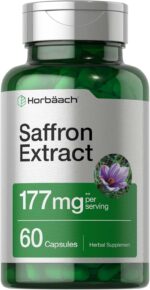 Horbäach Saffron Extract Caps 177 mg 60 Pills for Women and Men