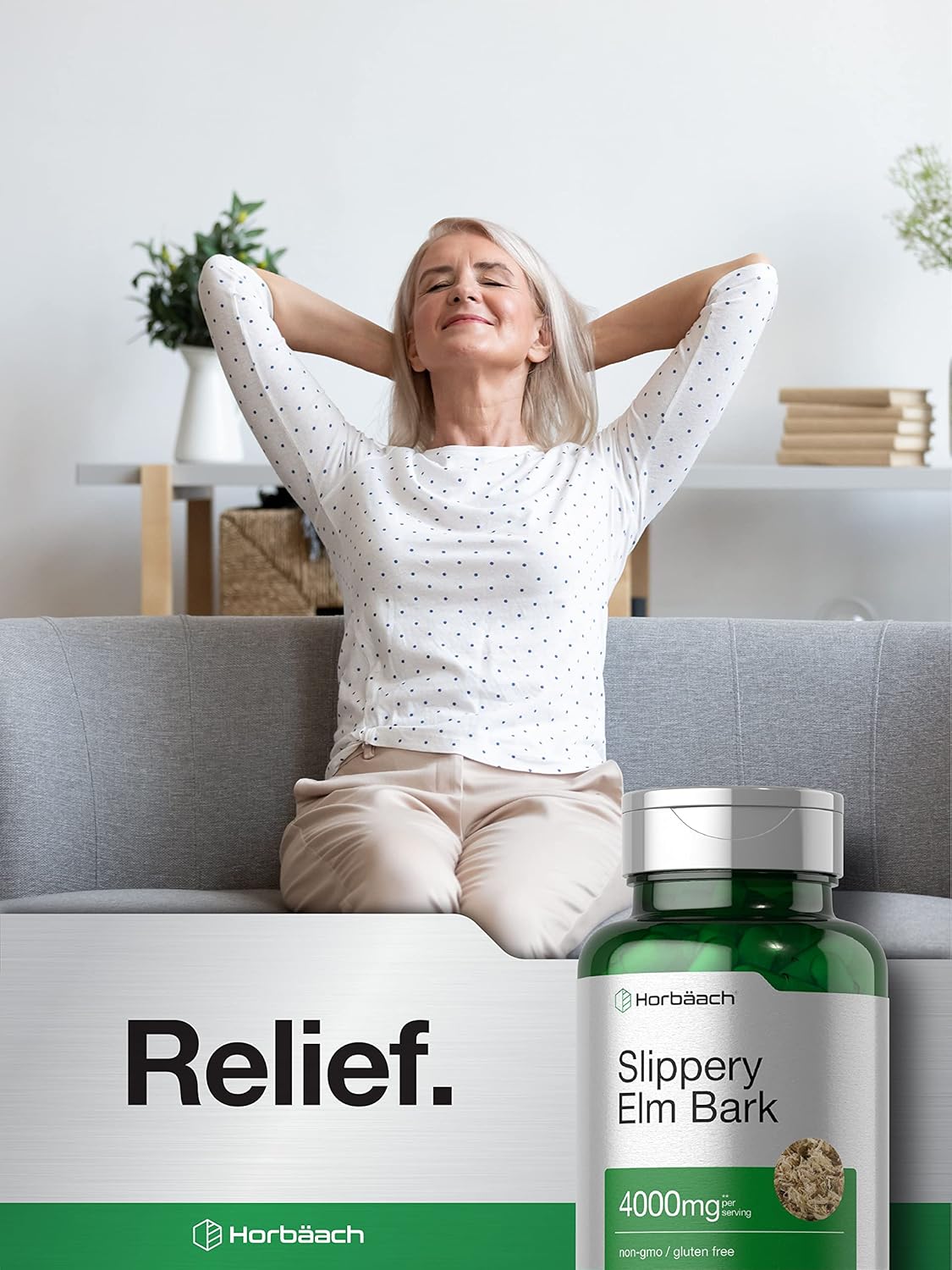 Horbäach Slippery Elm Bark 4000 mg 200 Caps - Görsel 2