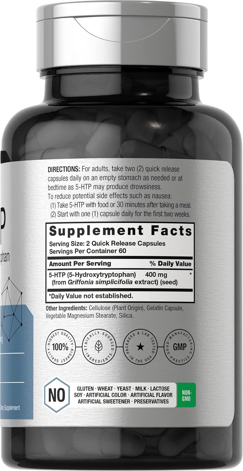 Horbäach 5-HTP Hidroksitriptofan 400mg 120 Caps - Görsel 2