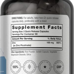 Horbäach Zinc Çinko Picolinate 100mg 180 Caps