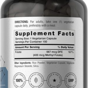 Horbäach Methyl Folate 400 mcg 150 Vegan Caps
