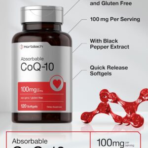 Horbäach CoQ10 Koenzim 100mg 120 Softgels