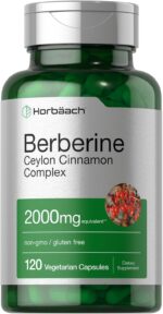Horbäach Berberine with Ceylon Cinnamon 2000mg 120 Veggie Caps