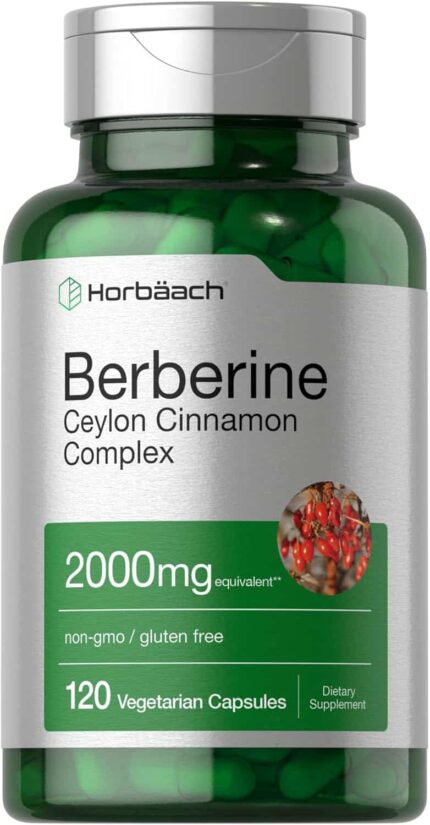 Horbäach Berberine with Ceylon Cinnamon 2000mg 120 Veggie Caps