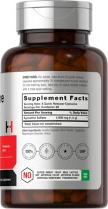 Horbäach Agmatine Sulfate L-Arginine 1500 mg 60 Caps - Görsel 4