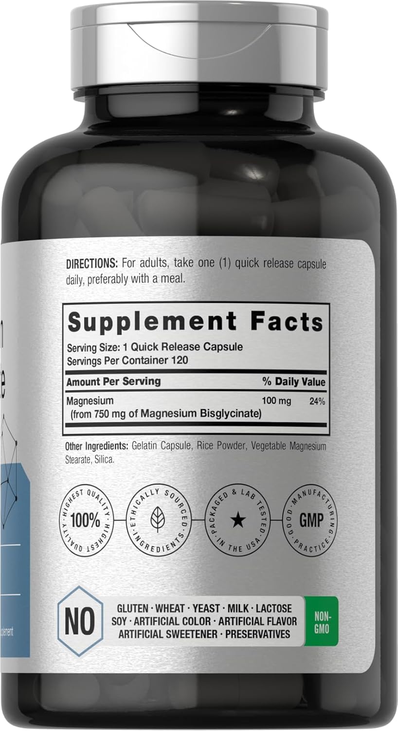 Horbäach Magnesium Bisglycinate 120 Caps - Görsel 2