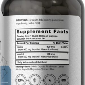 Horbaach Niacin with inosıtol 500mg 70 Caps