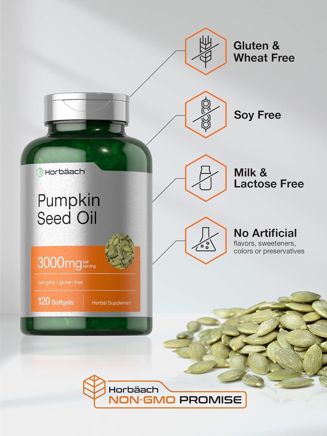 Horbäach Pumpkin Seed Oil 3000mg 120 Softgel - Görsel 2
