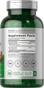 Horbäach Ashwagandha Max Strength 4500 mg 10:1 for Women and Men Non-GMO Gluten Free 200 Caps - Görsel 2