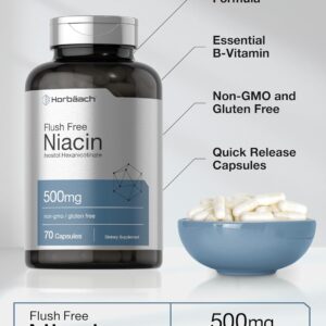Horbaach Niacin with inosıtol 500mg 70 Caps