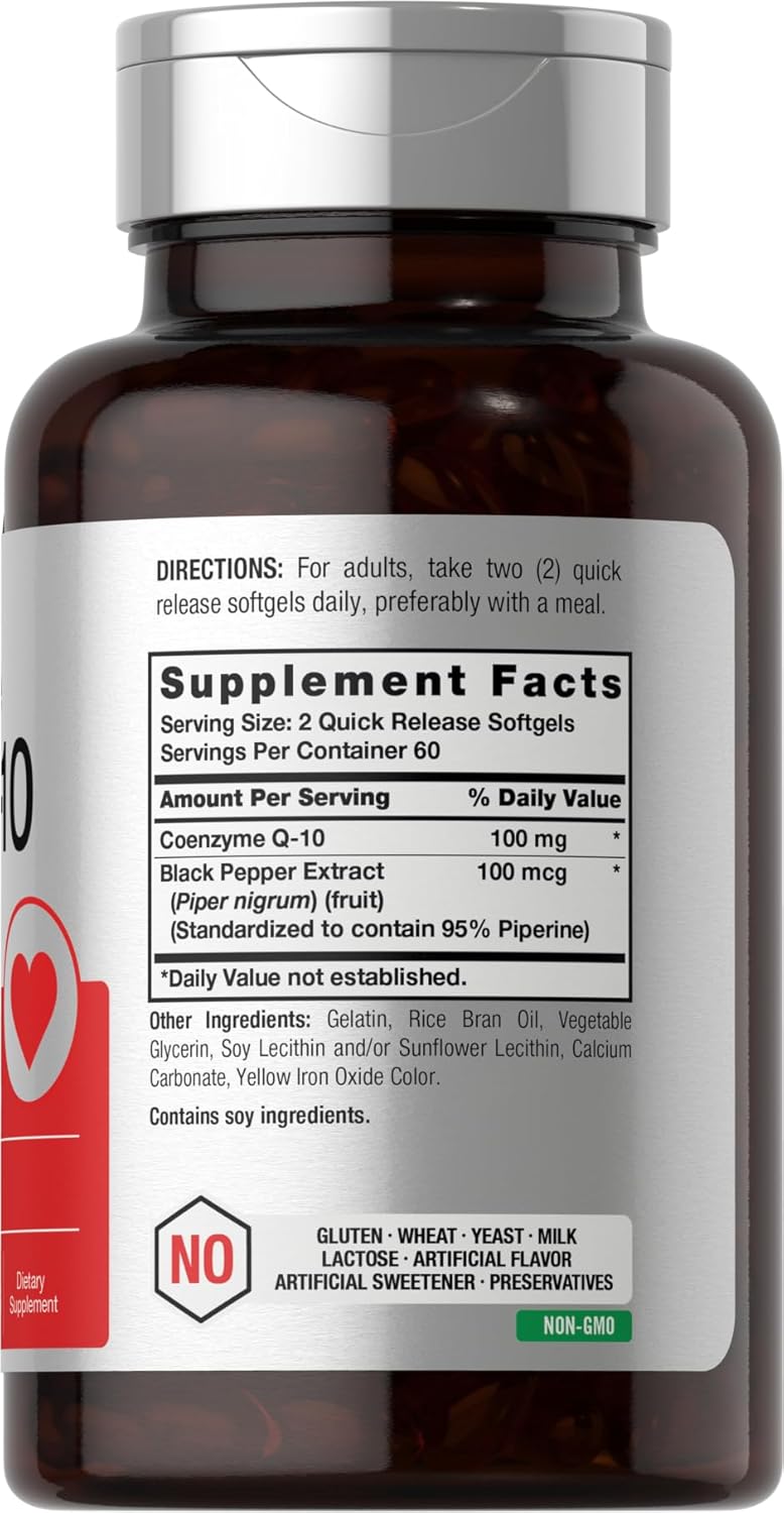 Horbäach CoQ10 Koenzim 100mg 120 Softgels - Görsel 3