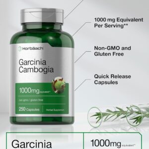 Horbaach Garcinia Cambogia Appetite Control Weight loss 1000mg 250 Caps