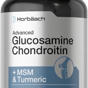 Horbäach Glucosamine Chondroitin Plus MSM & Turmeric 180 Coated Caplets