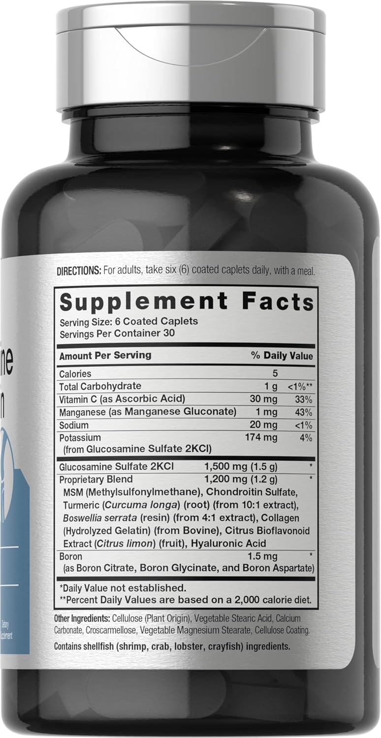 Horbäach Glucosamine Chondroitin Plus MSM & Turmeric 180 Coated Caplets - Görsel 2