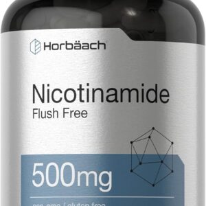 Horbäach Nicotinamide B3 Niacin Flush Free Niacinamide 500mg 180 Caps