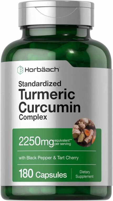 Horbäach Turmeric Curcumin Tart Cherry Olive Leaf 180 Caps